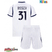 Camiseta Inter Milan Yann Bisseck #31 Visitante Equipación para niños 2026-27 manga corta (+ pantalones cortos)